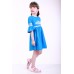 Embroidered dress for girl "Child's Dream" Turquoise